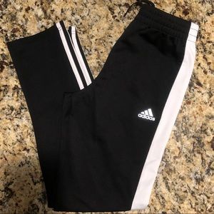 Adidas joggers.  Youth Large.  Zipper bottom